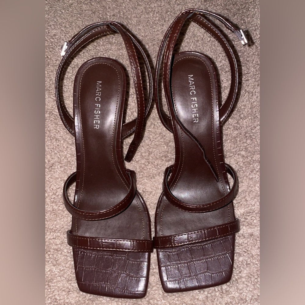 Marc Fisher Dark Brown Women's Sandals
